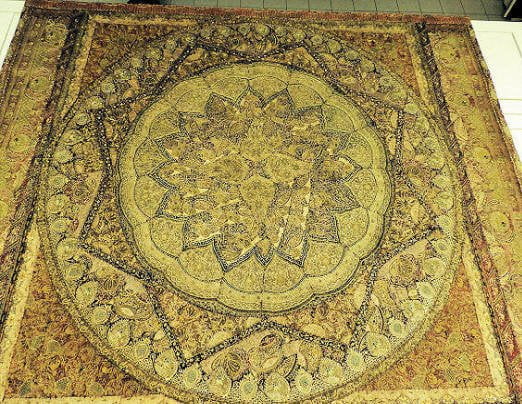 Indische Hochzeitsdecke, Detail des textilen Objekts