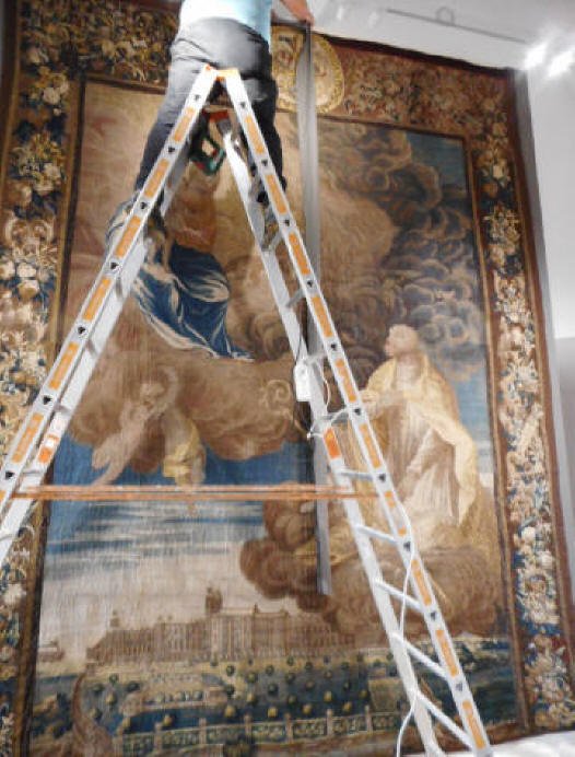 Tapisserie Lambach, Detail des textilen Objekts